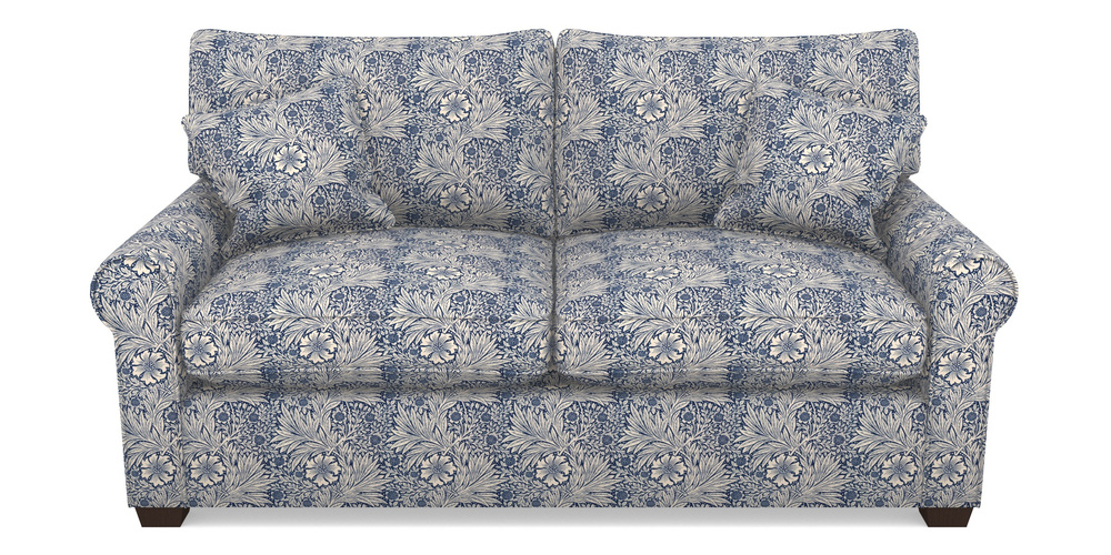 Product photograph of Bignor Sofa Bed 2 5 Seater Sofa Bed In William Morris Collection - Marigold - Indigo Linen from Sofas and Stuff Limited