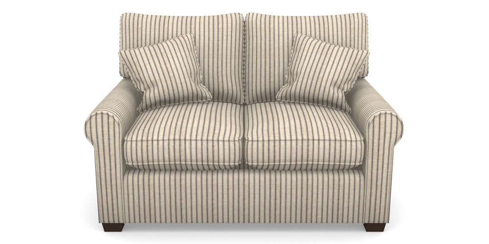 Product photograph of Bignor Sofa Bed 2 Seater Sofa Bed In Cloth 18 Stripes - Ticking - Bible Black from Sofas and Stuff Limited