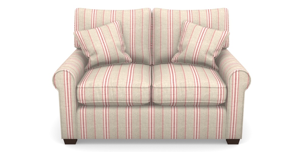 Product photograph of Bignor Sofa Bed 2 Seater Sofa Bed In Cloth 18 Stripes - Regimental - Cranberry from Sofas and Stuff Limited