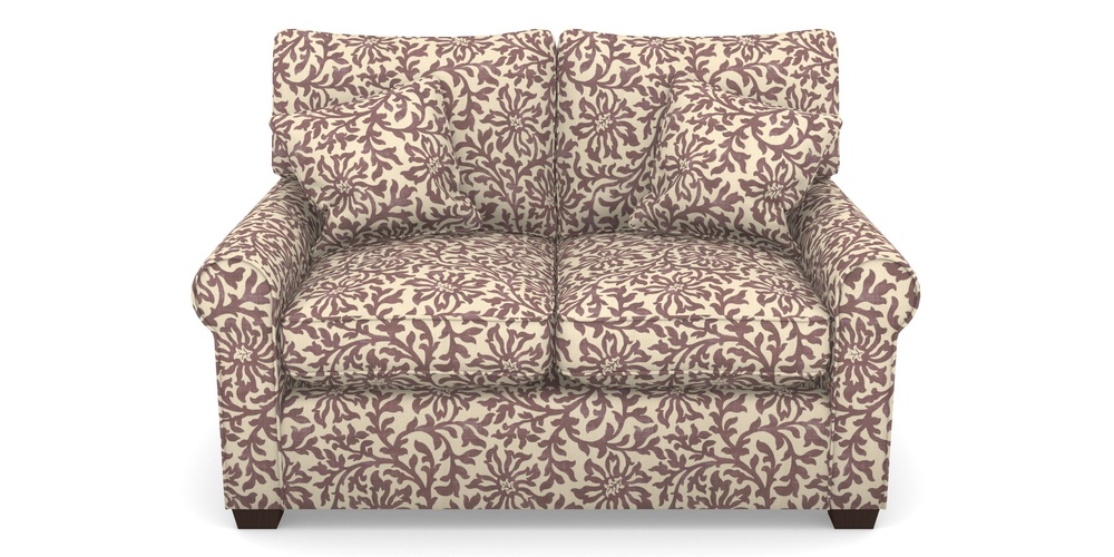 Product photograph of Bignor Sofa Bed 2 Seater Sofa Bed In V A Brompton Collection - Floral Scroll - Cacao from Sofas and Stuff Limited