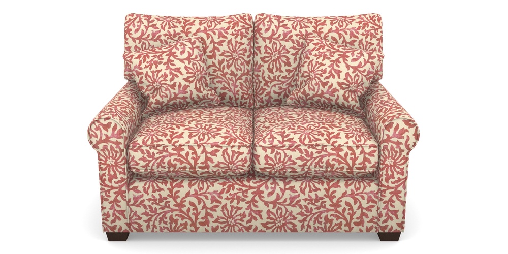 Product photograph of Bignor Sofa Bed 2 Seater Sofa Bed In V A Brompton Collection - Floral Scroll - Chilli from Sofas and Stuff Limited