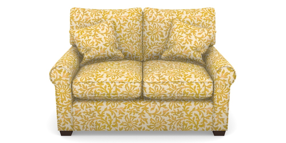 Product photograph of Bignor Sofa Bed 2 Seater Sofa Bed In V A Brompton Collection - Floral Scroll - Corn from Sofas and Stuff Limited