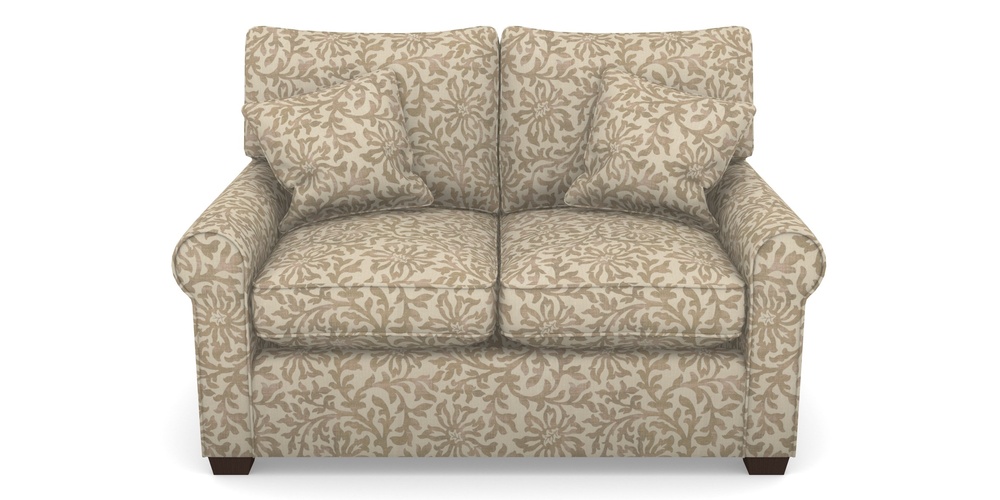 Product photograph of Bignor Sofa Bed 2 Seater Sofa Bed In V A Brompton Collection - Floral Scroll - Assam Tea from Sofas and Stuff Limited