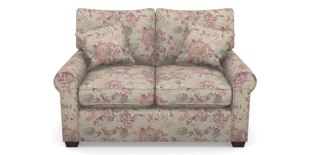 Product photograph of Bignor Sofa Bed 2 Seater Sofa Bed In Floral Linen - Faith Antique Sangria from Sofas and Stuff Limited