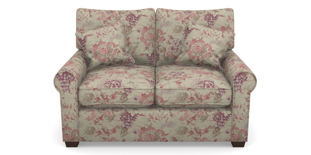 Product photograph of Bignor Sofa Bed 2 Seater Sofa Bed In Floral Linen - Faith Rose Quartz from Sofas and Stuff Limited