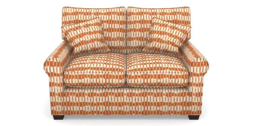 Product photograph of Bignor Sofa Bed 2 Seater Sofa Bed In V A Brompton Collection - Ikat - Terracotta from Sofas and Stuff Limited