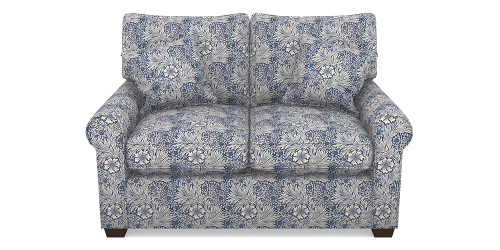 Product photograph of Bignor Sofa Bed 2 Seater Sofa Bed In William Morris Collection - Marigold - Indigo Linen from Sofas and Stuff Limited