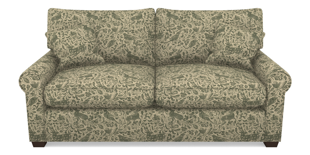 Product photograph of Bignor Sofa Bed 3 Seater Sofa Bed In V A Drawn From Nature - Bird And Rabbit - Dark Green from Sofas and Stuff Limited