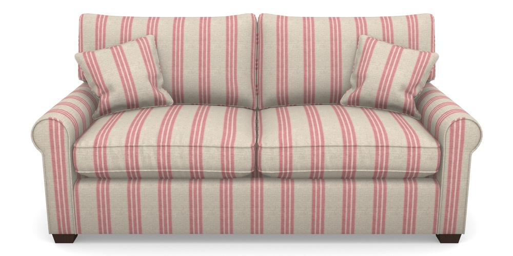 Product photograph of Bignor Sofa Bed 3 Seater Sofa Bed In Cloth 18 Stripes - Bengal - Cranberry from Sofas and Stuff Limited