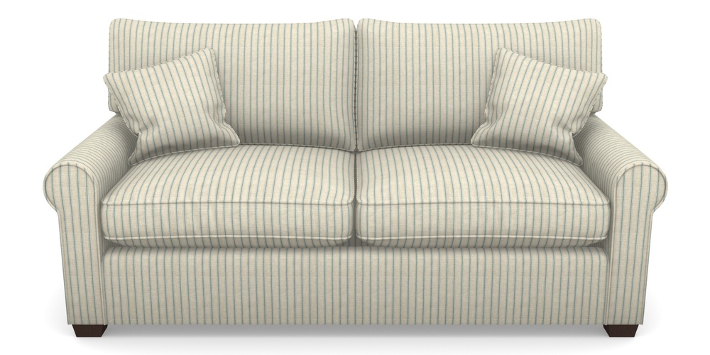 Product photograph of Bignor Sofa Bed 3 Seater Sofa Bed In Cloth 18 Stripes - Ticking - Basil from Sofas and Stuff Limited