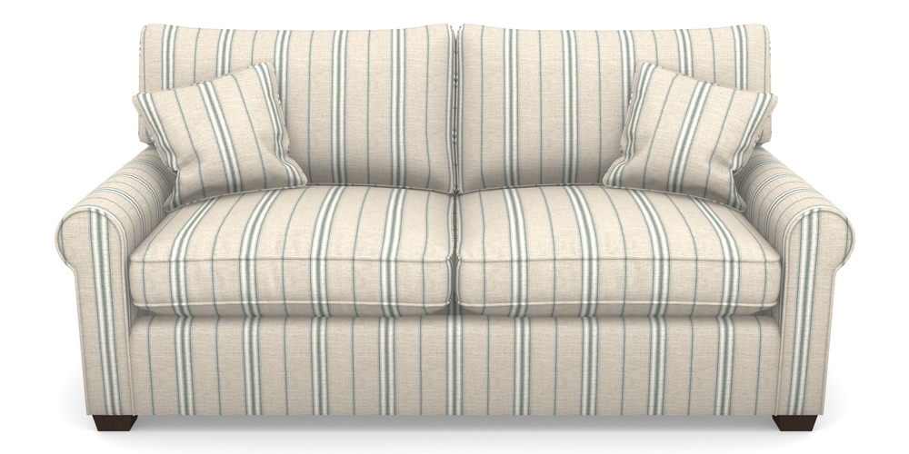 Product photograph of Bignor Sofa Bed 3 Seater Sofa Bed In Cloth 18 Stripes - Regimental - Basil from Sofas and Stuff Limited