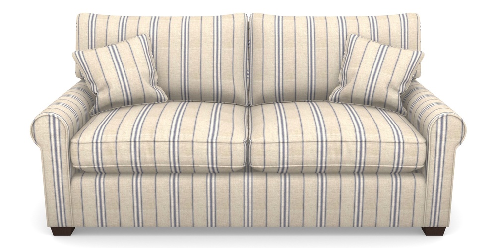 Product photograph of Bignor Sofa Bed 3 Seater Sofa Bed In Cloth 18 Stripes - Regimental - Indigo from Sofas and Stuff Limited