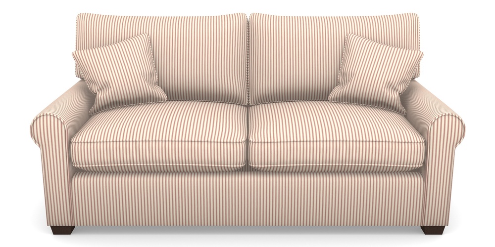 Product photograph of Bignor Sofa Bed 3 Seater Sofa Bed In Cotton Stripe - Peony from Sofas and Stuff Limited