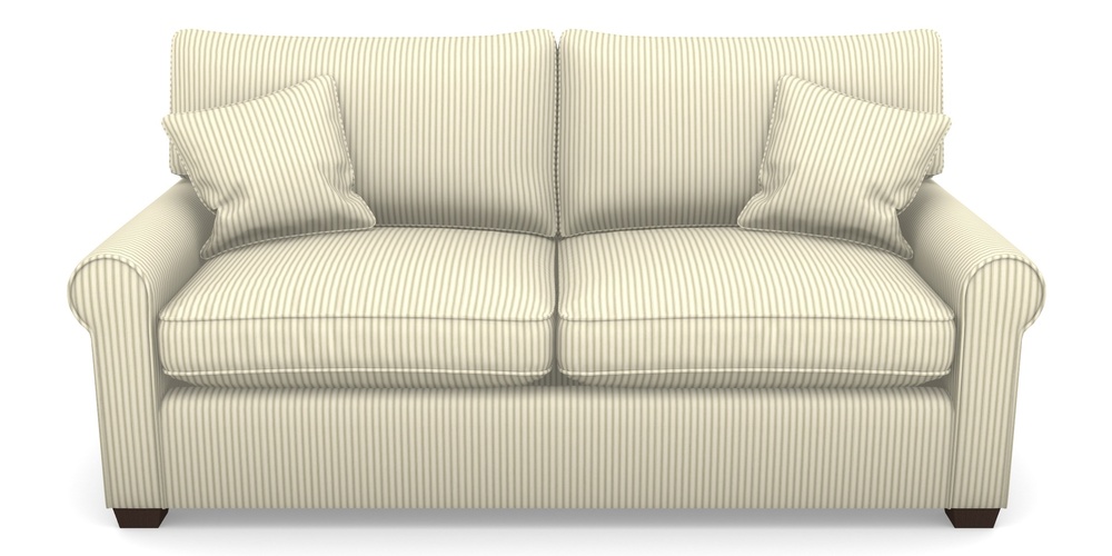 Product photograph of Bignor Sofa Bed 3 Seater Sofa Bed In Cotton Stripe - Sage from Sofas and Stuff Limited