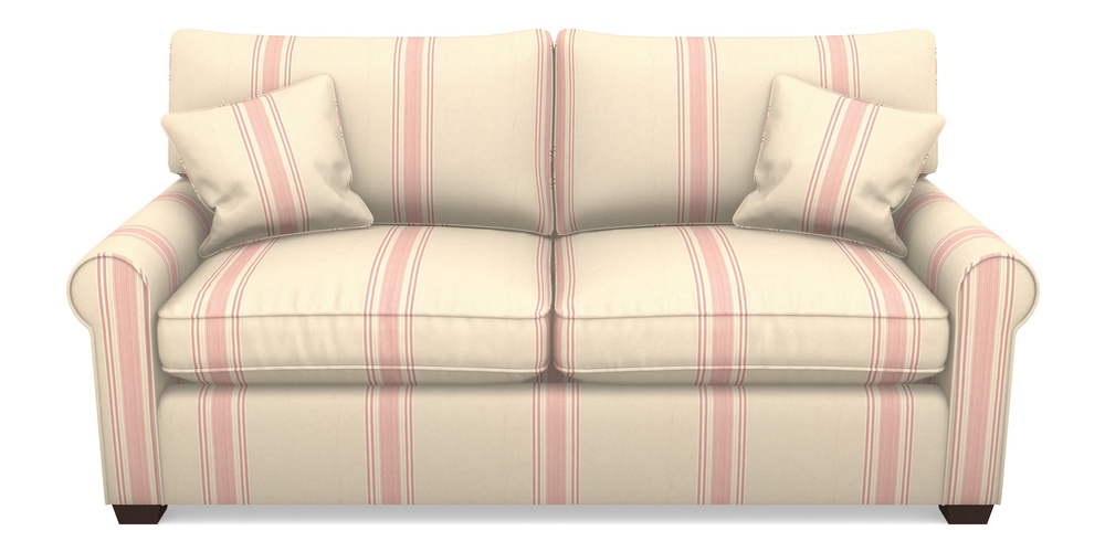 Product photograph of Bignor Sofa Bed 3 Seater Sofa Bed In Cloth 22 - Racing Stripes Cheltenham - Cherry from Sofas and Stuff Limited