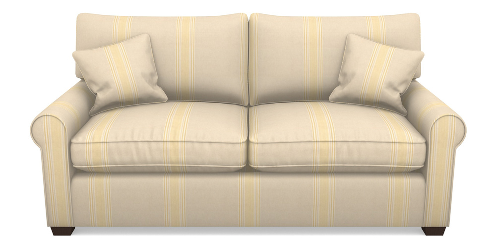 Product photograph of Bignor Sofa Bed 3 Seater Sofa Bed In Cloth 22 - Racing Stripes Cheltenham - Lemon from Sofas and Stuff Limited