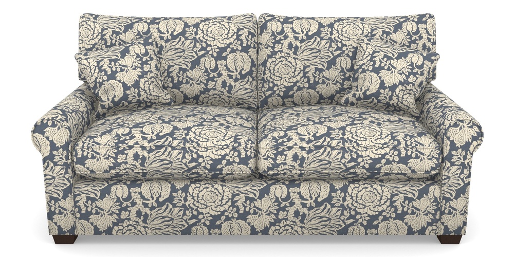 Product photograph of Bignor Sofa Bed 3 Seater Sofa Bed In V A Brompton Collection - Flowering Kale - Midnight Blue from Sofas and Stuff Limited