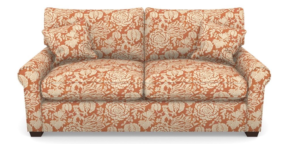 Product photograph of Bignor Sofa Bed 3 Seater Sofa Bed In V A Brompton Collection - Flowering Kale - Terracotta from Sofas and Stuff Limited