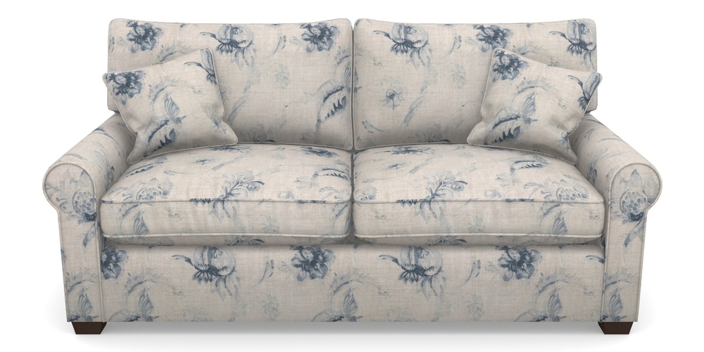 Product photograph of Bignor Sofa Bed 3 Seater Sofa Bed In Floral Linen - Lela Mystery Indigo from Sofas and Stuff Limited