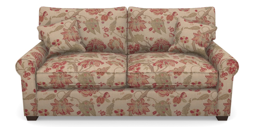 Product photograph of Bignor Sofa Bed 3 Seater Sofa Bed In Floral Linen - Indienne T Rosso from Sofas and Stuff Limited