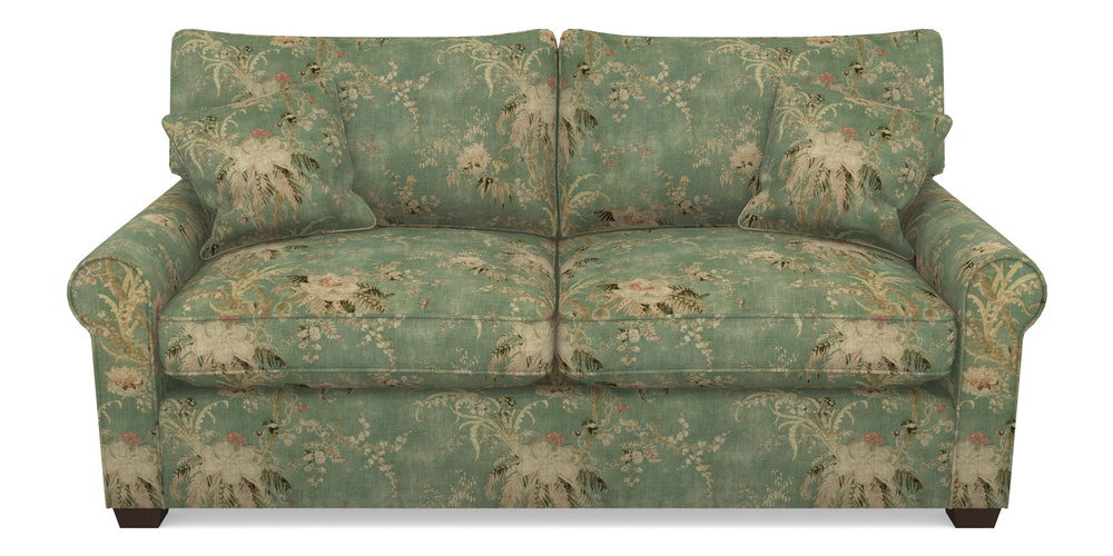 Product photograph of Bignor Sofa Bed 3 Seater Sofa Bed In Floral Linen - Zefferino Emerald from Sofas and Stuff Limited