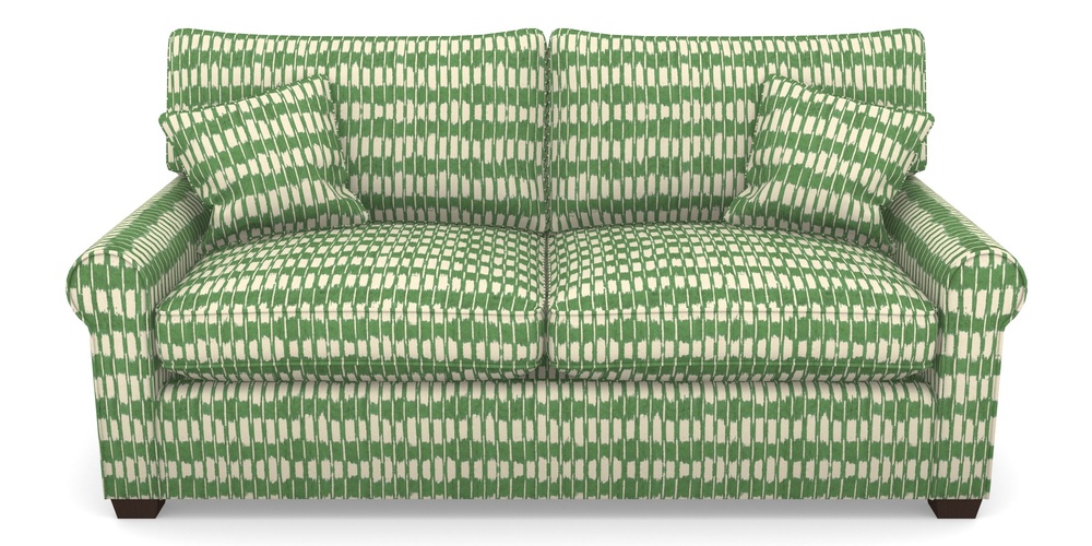 Product photograph of Bignor Sofa Bed 3 Seater Sofa Bed In V A Brompton Collection - Ikat - Basil from Sofas and Stuff Limited