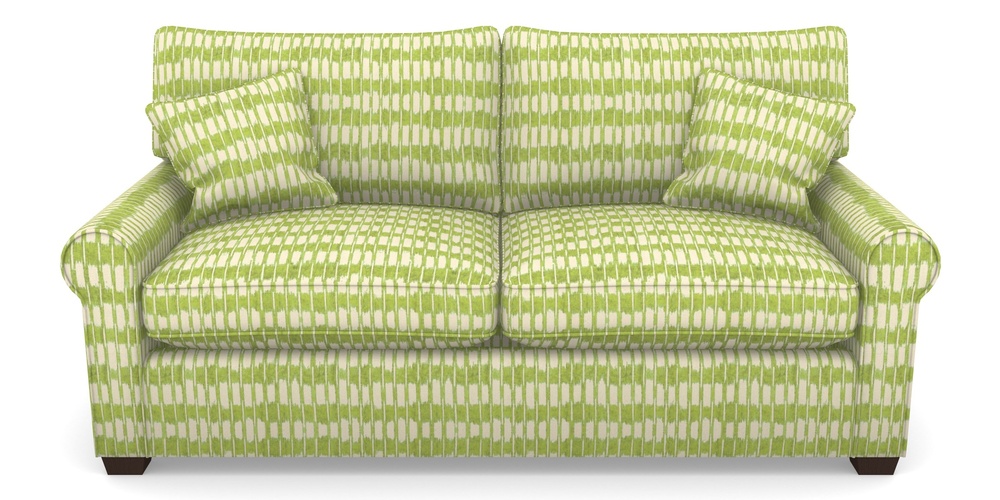 Product photograph of Bignor Sofa Bed 3 Seater Sofa Bed In V A Brompton Collection - Ikat - Lime from Sofas and Stuff Limited