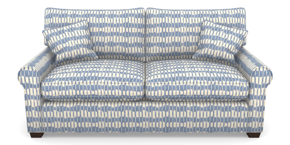 Product photograph of Bignor Sofa Bed 3 Seater Sofa Bed In V A Brompton Collection - Ikat - Morning Blue from Sofas and Stuff Limited