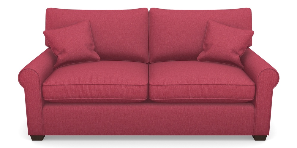 Product photograph of Bignor Sofa Bed 3 Seater Sofa Bed In Plain Linen Cotton - Raspberry Jam from Sofas and Stuff Limited