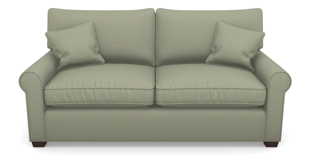 Product photograph of Bignor Sofa Bed 3 Seater Sofa Bed In Plain Linen Cotton - Sage from Sofas and Stuff Limited