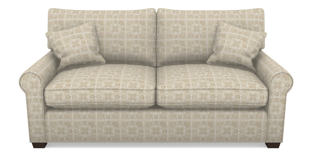 Product photograph of Bignor Sofa Bed 3 Seater Sofa Bed In Rhs Collection - Small Knot Garden Cotton Weave - Gold from Sofas and Stuff Limited