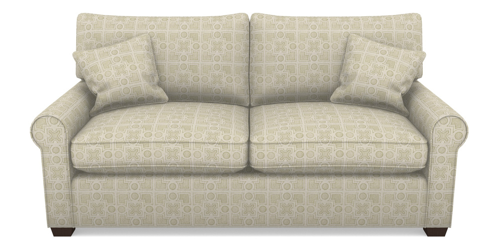 Product photograph of Bignor Sofa Bed 3 Seater Sofa Bed In Rhs Collection - Small Knot Garden Cotton Weave - Olive from Sofas and Stuff Limited