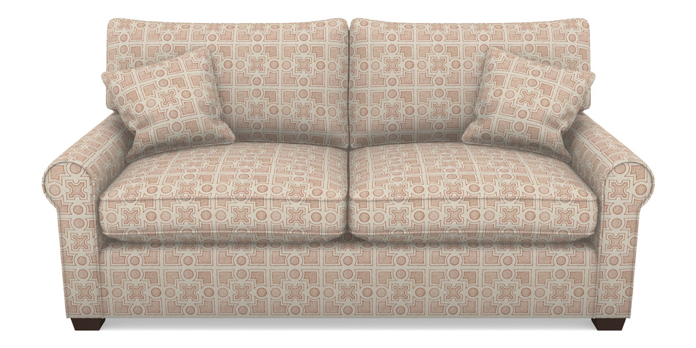 Product photograph of Bignor Sofa Bed 3 Seater Sofa Bed In Rhs Collection - Small Knot Garden Cotton Weave - Terracotta from Sofas and Stuff Limited