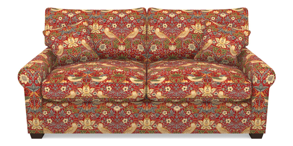 Product photograph of Bignor Sofa Bed 3 Seater Sofa Bed In William Morris Collection - Strawberry Thief - Crimson Slate from Sofas and Stuff Limited