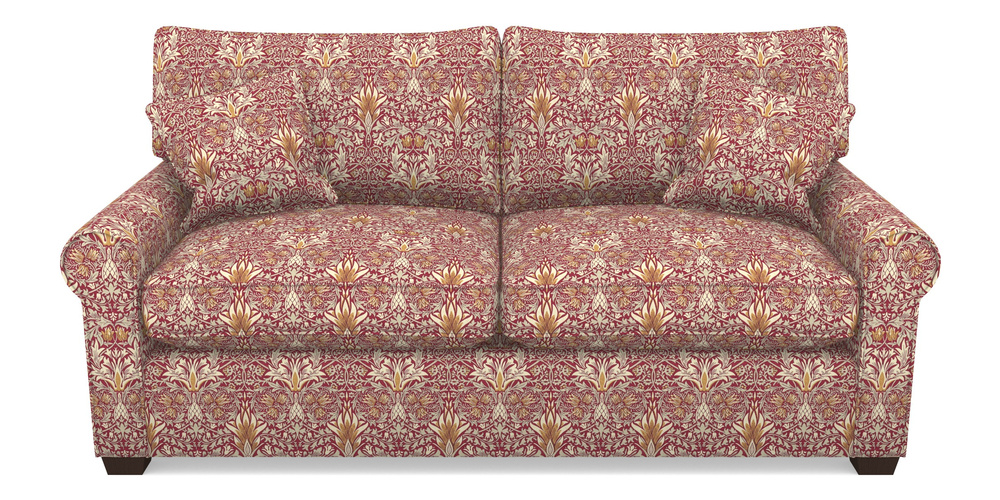 Product photograph of Bignor Sofa Bed 3 Seater Sofa Bed In William Morris Collection - Snakeshead - Claret Gold from Sofas and Stuff Limited
