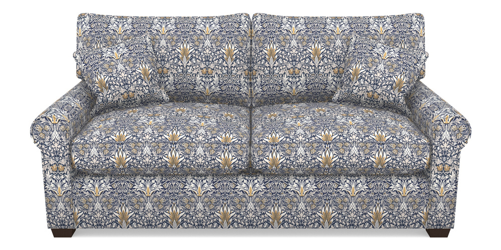 Product photograph of Bignor Sofa Bed 3 Seater Sofa Bed In William Morris Collection - Snakeshead - Indigo Hemp from Sofas and Stuff Limited