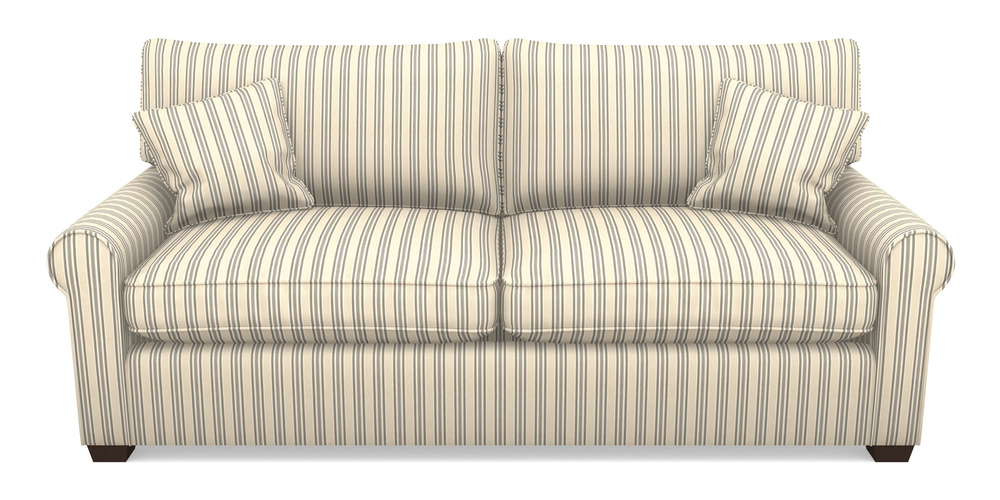 Product photograph of Bignor Sofa Bed 4 Seater Sofa Bed In Cloth 22 - Racing Stripes Ayr - Charcoal from Sofas and Stuff Limited