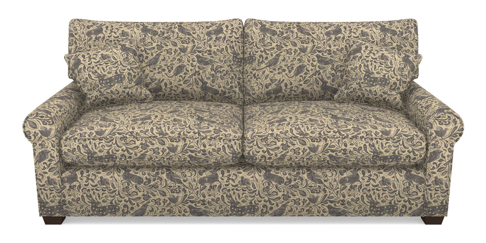 Product photograph of Bignor Sofa Bed 4 Seater Sofa Bed In V A Drawn From Nature - Bird And Rabbit - Navy from Sofas and Stuff Limited