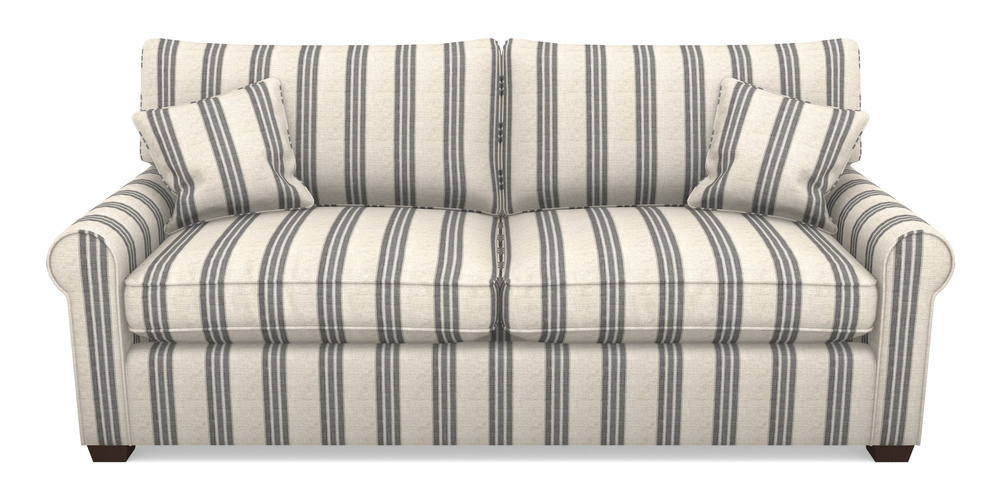 Product photograph of Bignor Sofa Bed 4 Seater Sofa Bed In Cloth 18 Stripes - Bengal - Bible Black from Sofas and Stuff Limited