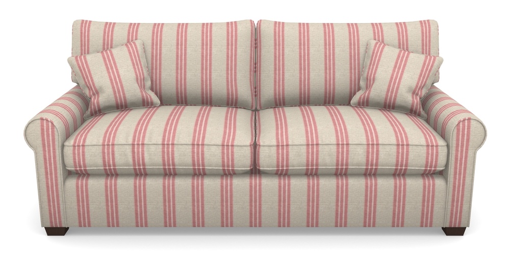 Product photograph of Bignor Sofa Bed 4 Seater Sofa Bed In Cloth 18 Stripes - Bengal - Cranberry from Sofas and Stuff Limited