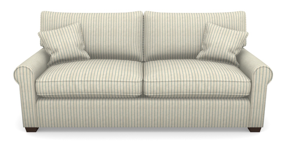 Product photograph of Bignor Sofa Bed 4 Seater Sofa Bed In Cloth 18 Stripes - Ticking - Basil from Sofas and Stuff Limited