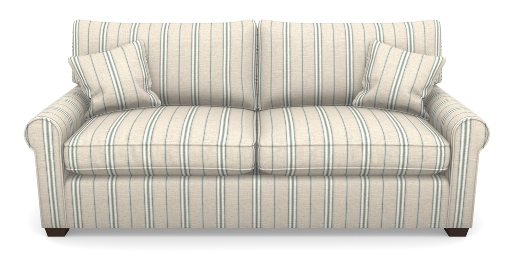 Product photograph of Bignor Sofa Bed 4 Seater Sofa Bed In Cloth 18 Stripes - Regimental - Basil from Sofas and Stuff Limited