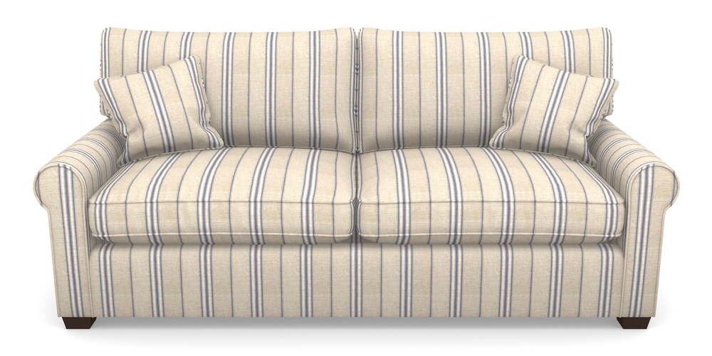 Product photograph of Bignor Sofa Bed 4 Seater Sofa Bed In Cloth 18 Stripes - Regimental - Indigo from Sofas and Stuff Limited