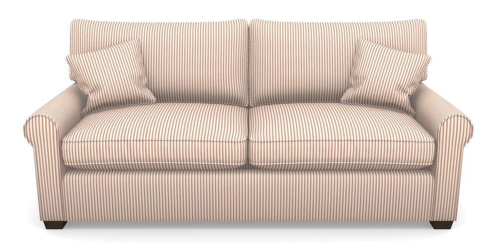 Product photograph of Bignor Sofa Bed 4 Seater Sofa Bed In Cotton Stripe - Peony from Sofas and Stuff Limited