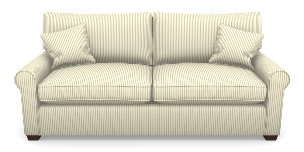 Product photograph of Bignor Sofa Bed 4 Seater Sofa Bed In Cotton Stripe - Sage from Sofas and Stuff Limited