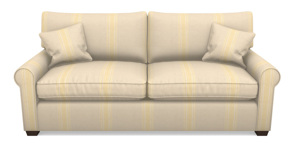 Product photograph of Bignor Sofa Bed 4 Seater Sofa Bed In Cloth 22 - Racing Stripes Cheltenham - Lemon from Sofas and Stuff Limited