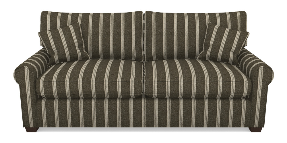 Product photograph of Bignor Sofa Bed 4 Seater Sofa Bed In Cloth 20 - Design 2 - Olive Stripe from Sofas and Stuff Limited