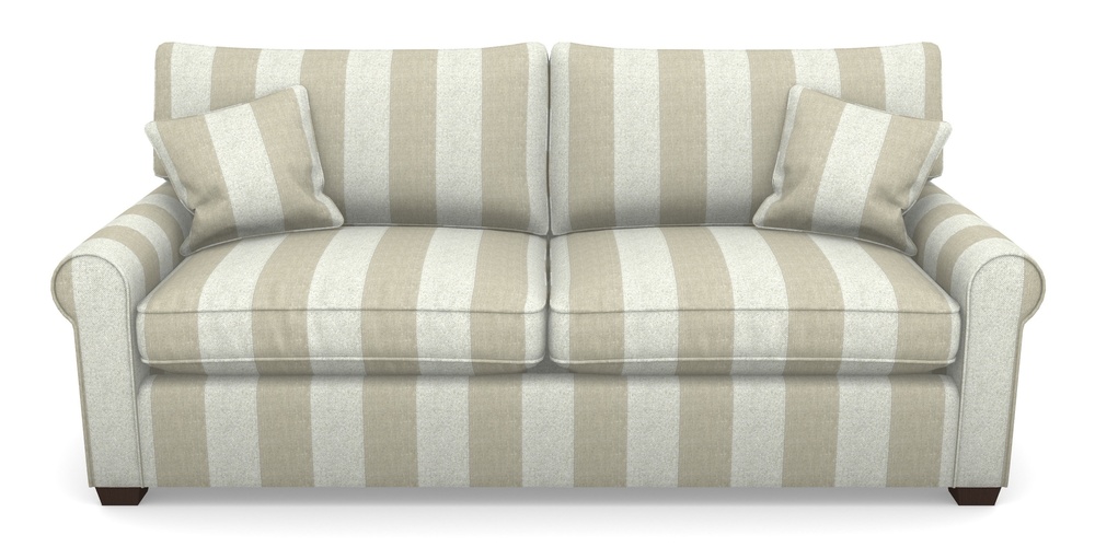 Product photograph of Bignor Sofa Bed 4 Seater Sofa Bed In Dovedale Linen Stripe - Chalk from Sofas and Stuff Limited