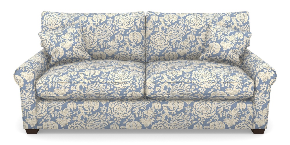 Product photograph of Bignor Sofa Bed 4 Seater Sofa Bed In V A Brompton Collection - Flowering Kale - Morning Blue from Sofas and Stuff Limited