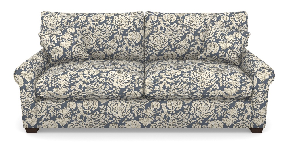 Product photograph of Bignor Sofa Bed 4 Seater Sofa Bed In V A Brompton Collection - Flowering Kale - Midnight Blue from Sofas and Stuff Limited